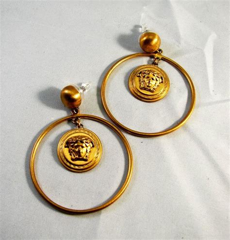 versace medusa head earrings|Versace: Gold Medusa Head Earrings .